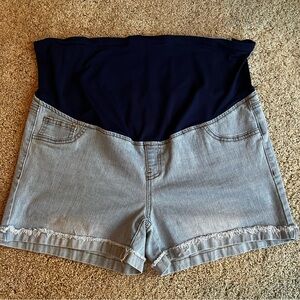 Maternity Blue Jean Shorts